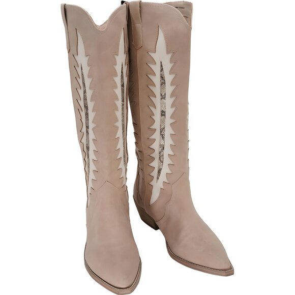 DV Dolce Vita Kresly Tall Western Boots Sand Multi Women US 10 - Picture 1 of 6